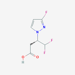 (S)-4,4-Difluoro-3-(3-fluoro-1H-pyrazol-1-yl)butanoic acid