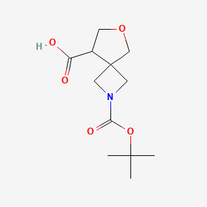 molecular formula C12H19NO5 B12956043 2-(tert-Butoxycarbonyl)-6-oxa-2-azaspiro[3.4]octane-8-carboxylic acid 