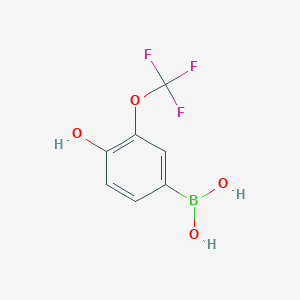 molecular formula C7H6BF3O4 B12956084 (4-Hydroxy-3-(trifluoromethoxy)phenyl)boronic acid 