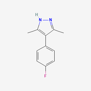 molecular formula C11H11FN2 B12956106 4-(4-Fluorophenyl)-3,5-dimethyl-1H-pyrazole 