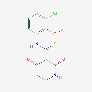 N-(3-Chloro-2-methoxyphenyl)-2,4-dioxopiperidine-3-carbothioamide