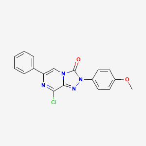 molecular formula C18H13ClN4O2 B12956123 8-chloro-2-(4-methoxyphenyl)-6-phenyl-[1,2,4]triazolo[4,3-a]pyrazin-3(2H)-one 