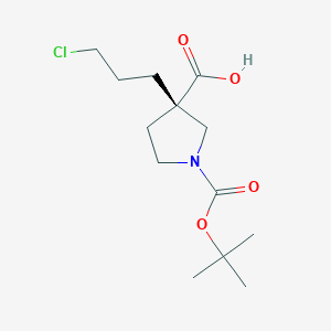 (S)-1-(tert-Butoxycarbonyl)-3-(3-chloropropyl)pyrrolidine-3-carboxylic acid