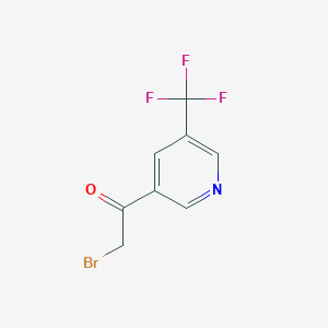 molecular formula C8H5BrF3NO B12956162 2-Bromo-1-(5-(trifluoromethyl)pyridin-3-YL)ethanone 