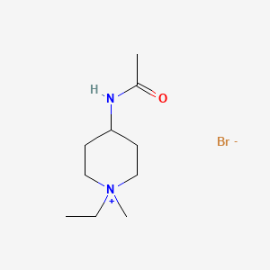 4-Acetamido-1-ethyl-1-methylpiperidin-1-ium bromide