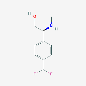 molecular formula C10H13F2NO B12956170 (S)-2-(4-(difluoromethyl)phenyl)-2-(methylamino)ethan-1-ol 