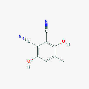 molecular formula C9H6N2O2 B12956182 3,6-Dihydroxy-4-methylbenzene-1,2-dicarbonitrile CAS No. 100756-77-2