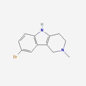 molecular formula C12H13BrN2 B1295620 8-Bromo-2-methyl-2,3,4,5-tetrahydro-1H-pyrido[4,3-b]indole CAS No. 5055-01-6