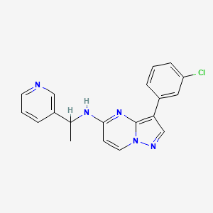 3-(3-Chlorophenyl)-N-(1-(pyridin-3-yl)ethyl)pyrazolo[1,5-a]pyrimidin-5-amine