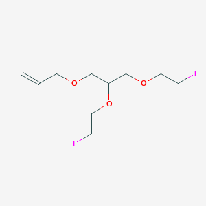 molecular formula C10H18I2O3 B12956211 3-(2,3-Bis(2-iodoethoxy)propoxy)prop-1-ene CAS No. 114719-16-3