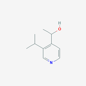 molecular formula C10H15NO B12956238 1-(3-Isopropylpyridin-4-yl)ethan-1-ol 