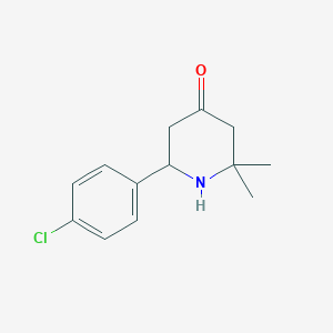 molecular formula C13H16ClNO B1295624 6-(4-氯苯基)-2,2-二甲基哌啶-4-酮 CAS No. 2104-81-6