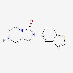 molecular formula C14H15N3OS B12956244 2-(Benzo[b]thiophen-5-yl)hexahydroimidazo[1,5-a]pyrazin-3(2H)-one 