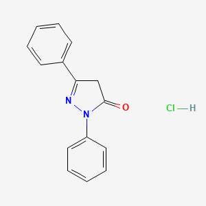 molecular formula C15H13ClN2O B12956253 2,5-Diphenyl-2,4-dihydro-3H-pyrazol-3-one hydrochloride 