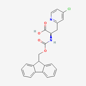 molecular formula C23H19ClN2O4 B12956260 (R)-2-((((9H-Fluoren-9-yl)methoxy)carbonyl)amino)-3-(4-chloropyridin-2-yl)propanoic acid 