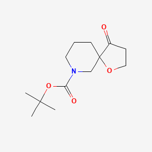 molecular formula C13H21NO4 B12956279 tert-Butyl 4-oxo-1-oxa-7-azaspiro[4.5]decane-7-carboxylate 