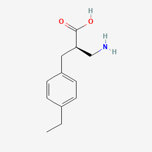 molecular formula C12H17NO2 B12956286 (R)-3-Amino-2-(4-ethylbenzyl)propanoic acid 