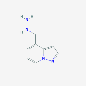 molecular formula C8H10N4 B12956292 4-(Hydrazinylmethyl)pyrazolo[1,5-a]pyridine 