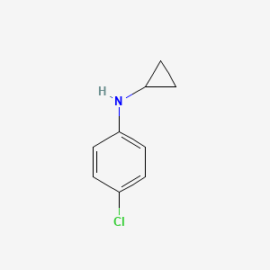 molecular formula C9H10ClN B12956325 4-chloro-N-cyclopropylaniline 