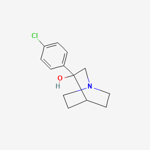 molecular formula C13H16ClNO B12956337 3-(4-Chlorophenyl)quinuclidin-3-ol 