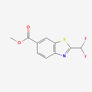 molecular formula C10H7F2NO2S B12956350 Methyl 2-(difluoromethyl)benzo[d]thiazole-6-carboxylate 