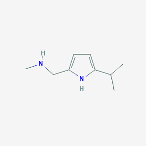 molecular formula C9H16N2 B12956365 1-(5-Isopropyl-1H-pyrrol-2-yl)-N-methylmethanamine 