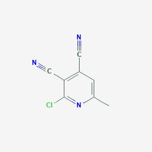 molecular formula C8H4ClN3 B12956370 2-Chloro-6-methylpyridine-3,4-dicarbonitrile CAS No. 95058-94-9