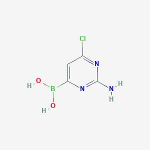 molecular formula C4H5BClN3O2 B12956399 (2-Amino-6-chloropyrimidin-4-yl)boronic acid 