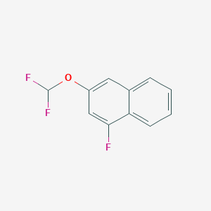 molecular formula C11H7F3O B12956401 3-(Difluoromethoxy)-1-fluoronaphthalene 