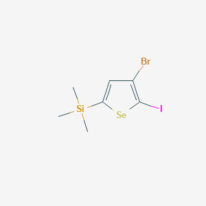 (4-Bromo-5-iodoselenophen-2-yl)trimethylsilane