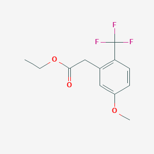 molecular formula C12H13F3O3 B12956433 Ethyl 5-methoxy-2-(trifluoromethyl)phenylacetate 