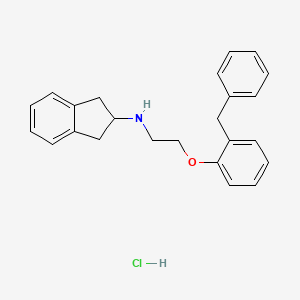 molecular formula C24H26ClNO B1295644 2-Indanamine, N-(2-(2-benzylphenoxy)ethyl)-, hydrochloride CAS No. 10429-58-0