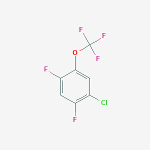 molecular formula C7H2ClF5O B12956444 1-Chloro-2,4-difluoro-5-(trifluoromethoxy)benzene 