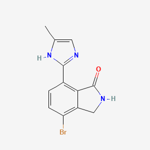 4-Bromo-7-(5-methyl-1H-imidazol-2-yl)isoindolin-1-one