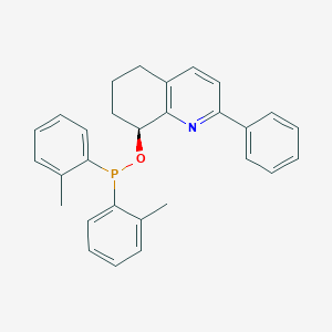 molecular formula C29H28NOP B12956479 (S)-8-((Di-o-tolylphosphino)oxy)-2-phenyl-5,6,7,8-tetrahydroquinoline 