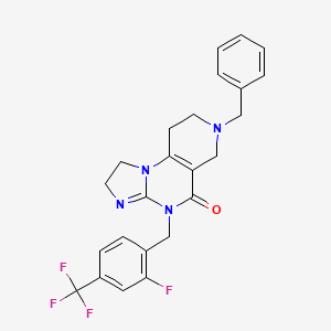 7-Benzyl-4-(2-fluoro-4-(trifluoromethyl)benzyl)-1,2,6,7,8,9-hexahydroimidazo[1,2-a]pyrido[3,4-e]pyrimidin-5(4H)-one