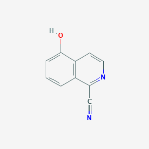 molecular formula C10H6N2O B12956482 5-Hydroxyisoquinoline-1-carbonitrile 