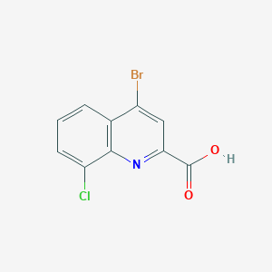 molecular formula C10H5BrClNO2 B12956485 4-Bromo-8-chloroquinoline-2-carboxylic acid 