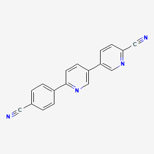 molecular formula C18H10N4 B12956522 6'-(4-Cyanophenyl)-[3,3'-bipyridine]-6-carbonitrile 