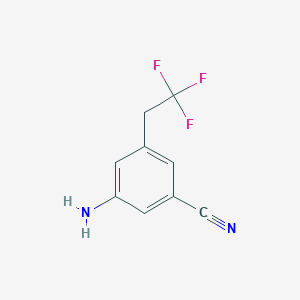 molecular formula C9H7F3N2 B12956524 3-Amino-5-(2,2,2-trifluoroethyl)benzonitrile 