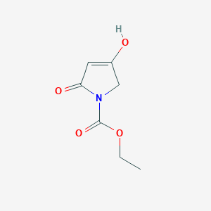 molecular formula C7H9NO4 B12956527 Ethyl 4-hydroxy-2-oxo-2,5-dihydro-1H-pyrrole-1-carboxylate 