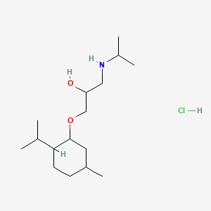 molecular formula C16H34ClNO2 B1295653 1-((2-Isopropyl-5-methylcyclohexyl)oxy)-3-(isopropylamino)propan-2-ol hydrochloride CAS No. 20041-47-8