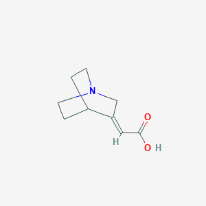 molecular formula C9H13NO2 B12956535 (Z)-2-(Quinuclidin-3-ylidene)acetic acid 