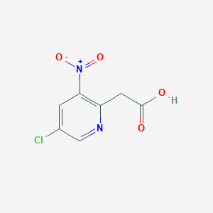 molecular formula C7H5ClN2O4 B12956548 (5-Chloro-3-nitro-pyridin-2-YL)-acetic acid CAS No. 886373-46-2