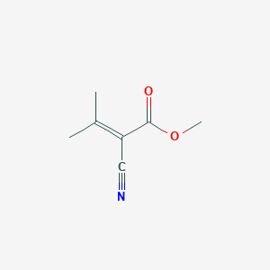 molecular formula C7H9NO2 B1295657 甲基2-氰基-3-甲基丁-2-烯酸酯 CAS No. 6666-75-7