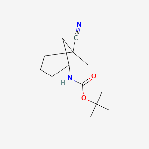 molecular formula C13H20N2O2 B12956572 tert-Butyl (5-cyanobicyclo[3.1.1]heptan-1-yl)carbamate 