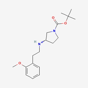 molecular formula C18H28N2O3 B12956573 tert-Butyl (S)-3-((2-methoxyphenethyl)amino)pyrrolidine-1-carboxylate 