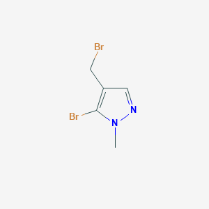 molecular formula C5H6Br2N2 B12956576 5-Bromo-4-(bromomethyl)-1-methyl-1H-pyrazole 