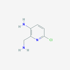 molecular formula C6H8ClN3 B12956580 2-(Aminomethyl)-6-chloropyridin-3-amine 