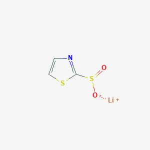 molecular formula C3H2LiNO2S2 B12956583 Lithium thiazole-2-sulfinate 